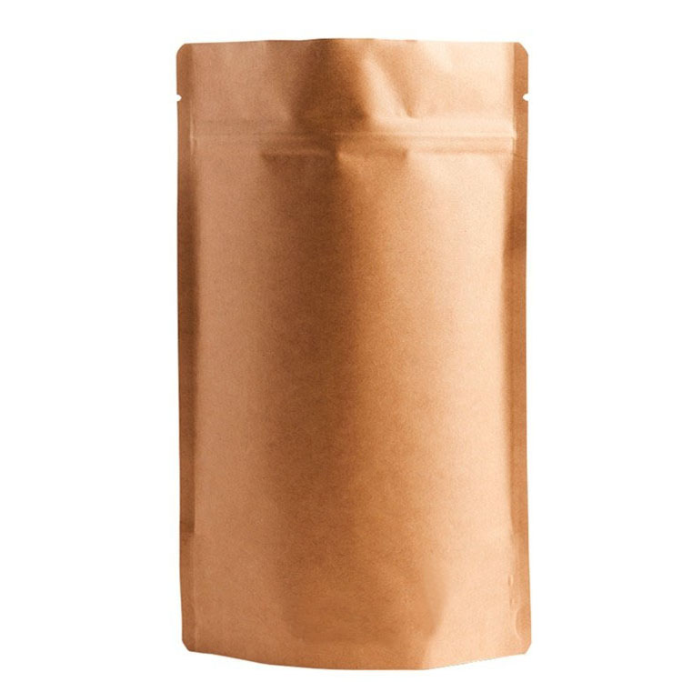 metallized natural kraft stand up pouches