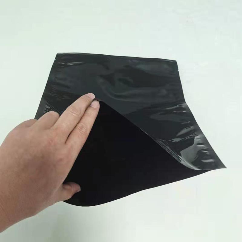 black vacuum packaging bag